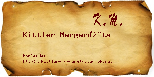 Kittler Margaréta névjegykártya